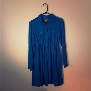 Blue Shirt-Dress